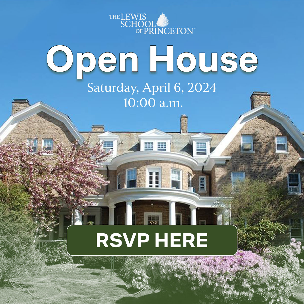Open House April 6th at 10 AM.